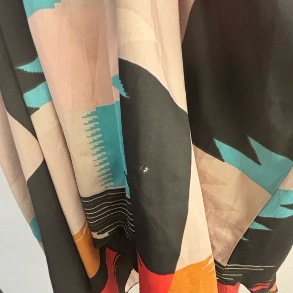 Billabong Spaghetti Strap Flowy Lined Tank Top, Size Large. Geometric Pattern. - Picture 7 of 8